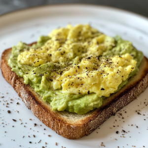 Avocado and Scrambled Egg Toast