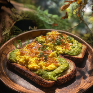 Avocado and Scrambled Egg Toast