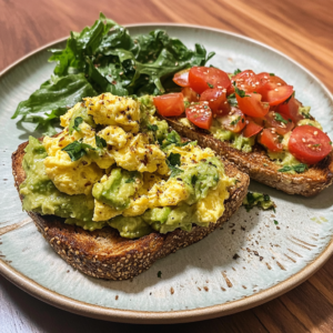 Avocado and Scrambled Egg Toast