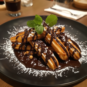 Churro with Chocolate Sauce