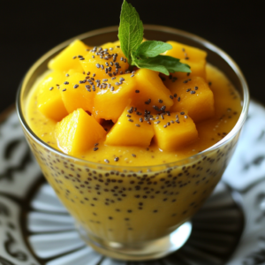 Mango Pudding with Chia Seed