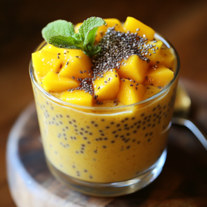 Mango Pudding with Chia Seed