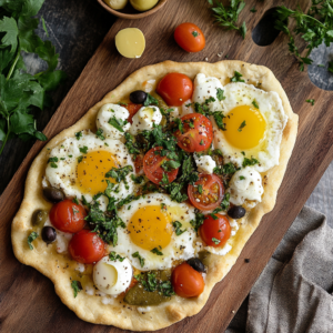 Mediterranean Breakfast Flatbread