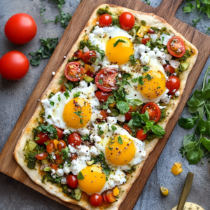 Mediterranean Breakfast Flatbread