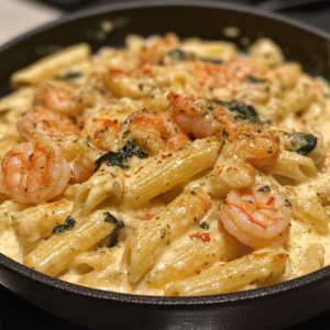 Spicy Shrimp Alfredo Pasta