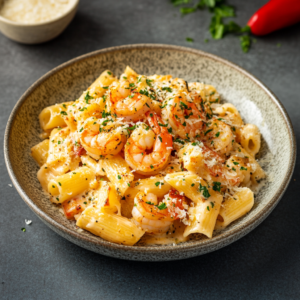 Spicy Shrimp Alfredo Pasta