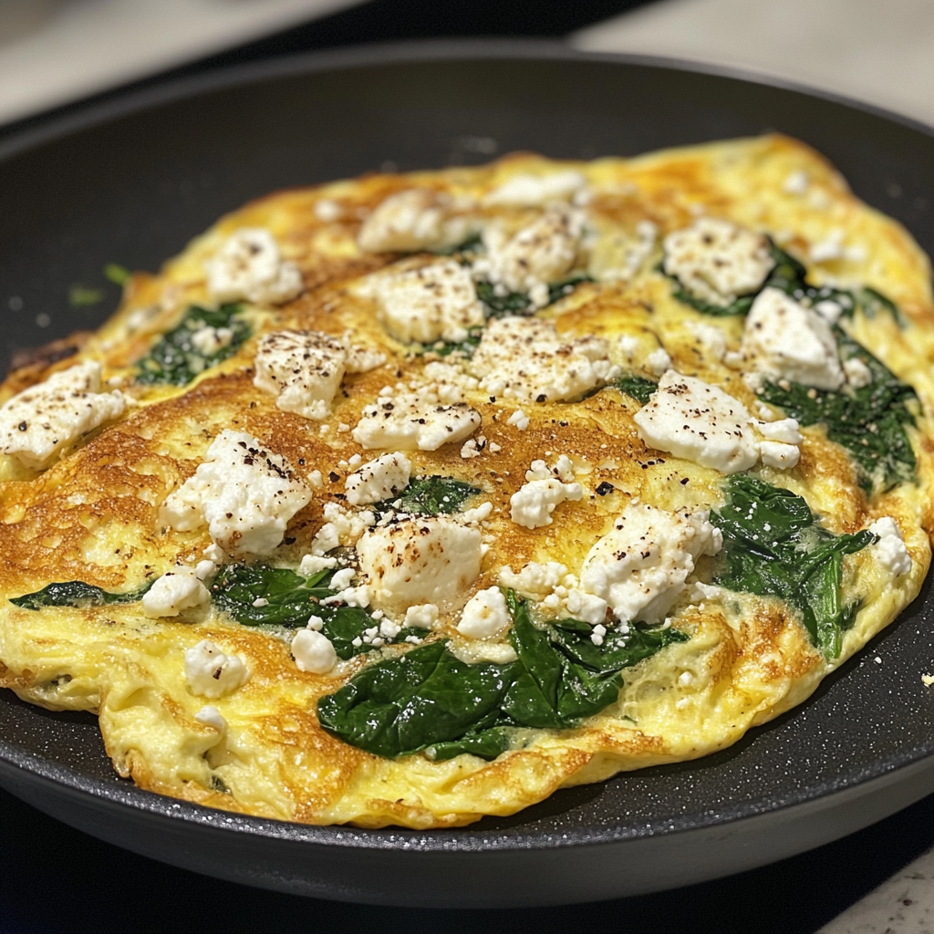 spinach and feta omelette