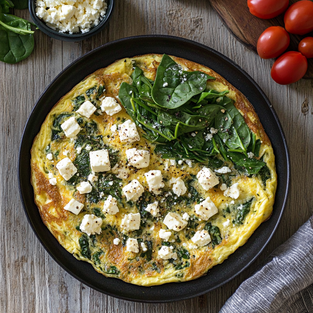 spinach and feta omelette