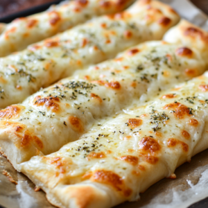 cheesy garlic breadsticks with pizza dough