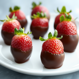 frozen strawberries dipped in chocolate