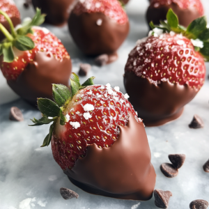 frozen strawberries dipped in chocolate