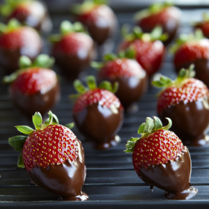 frozen strawberries dipped in chocolate