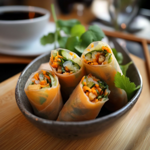 crispy veggie spring rolls