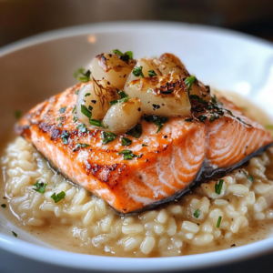 salmon and risotto​