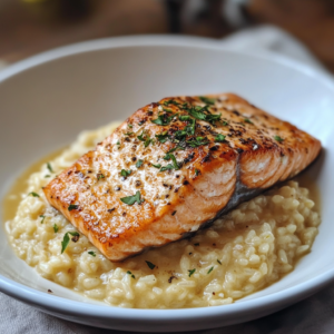 salmon and risotto​